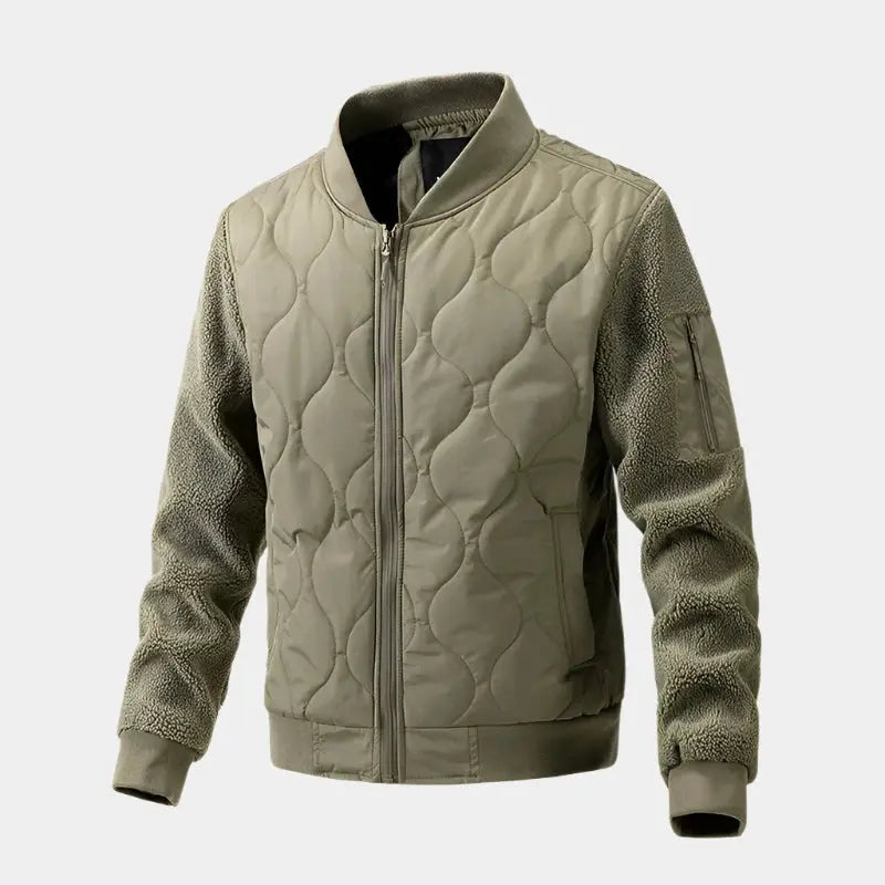 Sherpa Ärmel Gepolsterte Bomberjacke