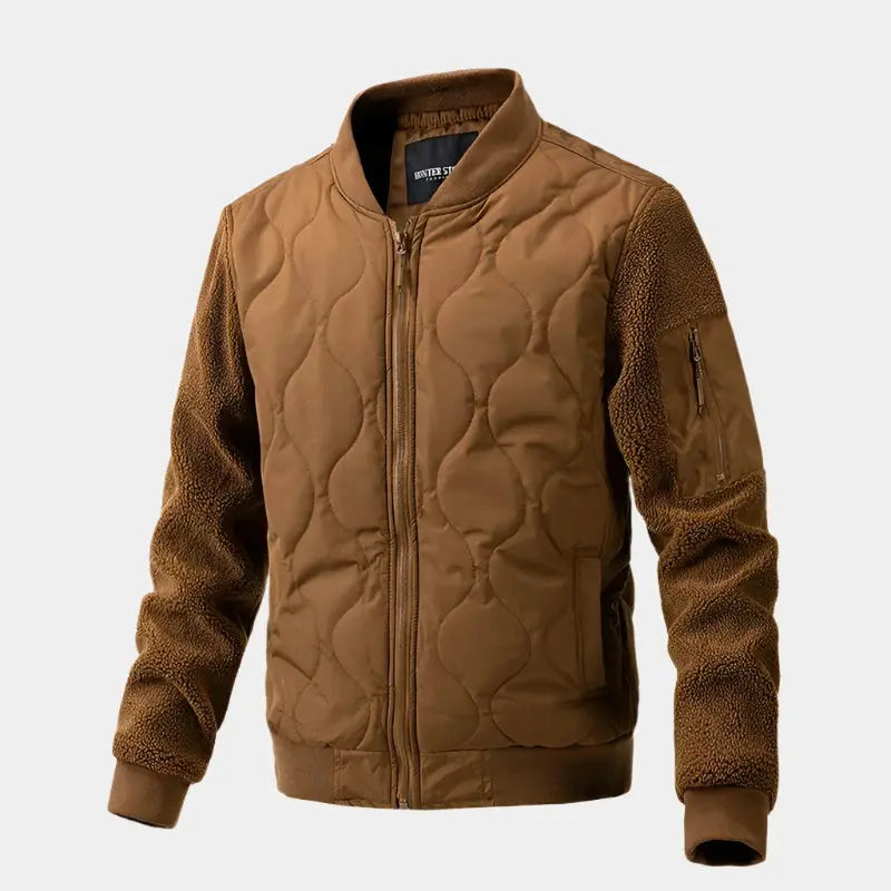 Sherpa Ärmel Gepolsterte Bomberjacke
