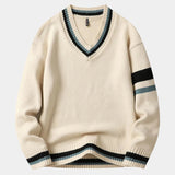 Klassischer Pullover mit V-Ausschnitt