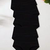 5er-Pack Damen Baumwollslips Mitteltaille