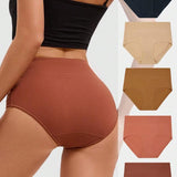 5er-Pack Damen Baumwollslips Mitteltaille