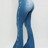 Damen Jeans mit Elastischem Reissverschluss