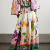 Schickes langes Abendkleid im Retro-Stil