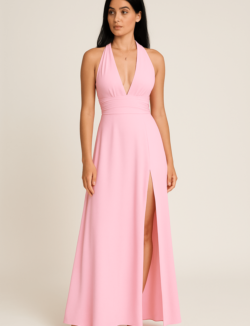 HERBERGER | Festliches Damen Maxikleid mit Neckholder-Ausschnitt luftig & leicht