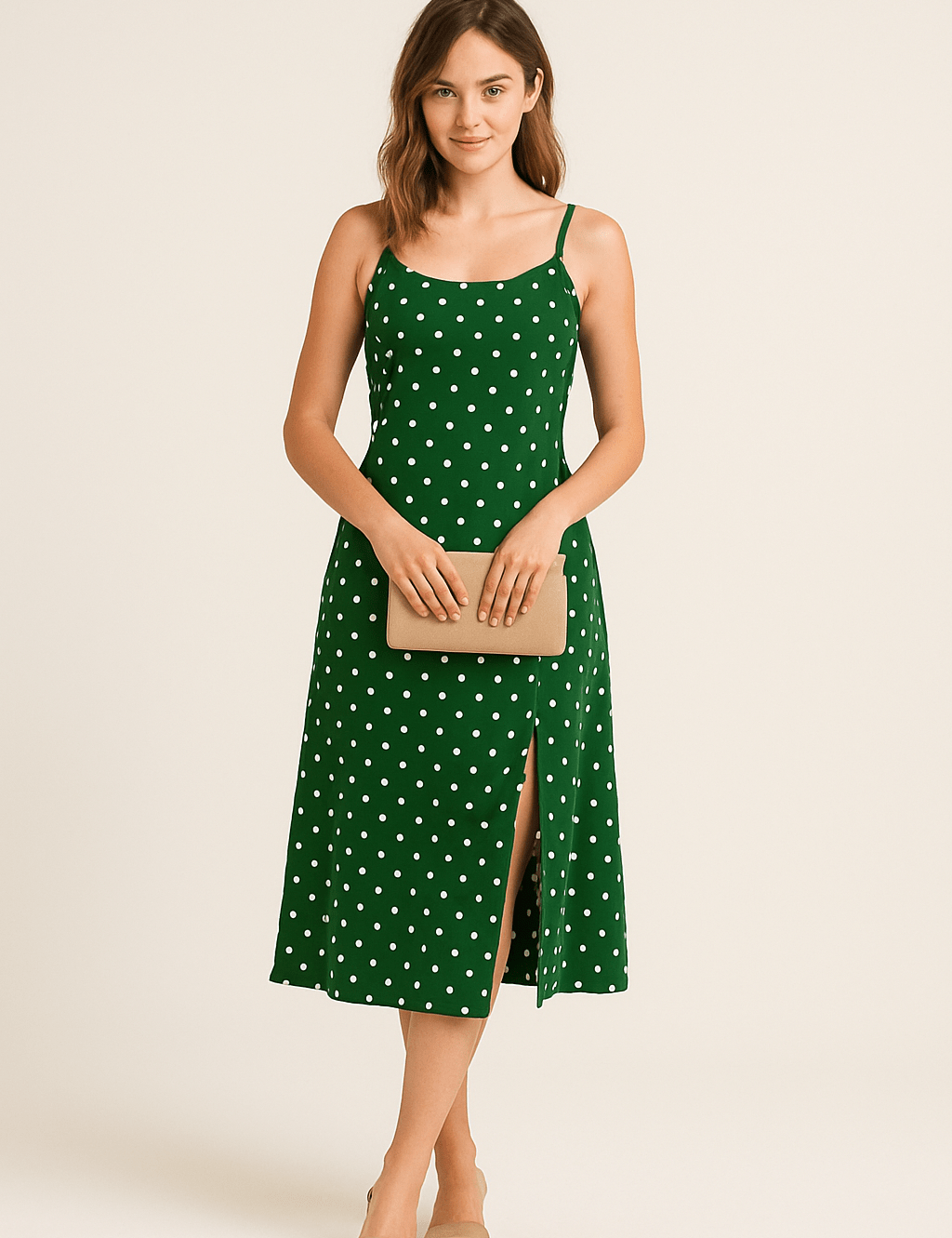 HERBERGER | Atmungsaktives Damen Top mit Punkten und schmalen Trägern