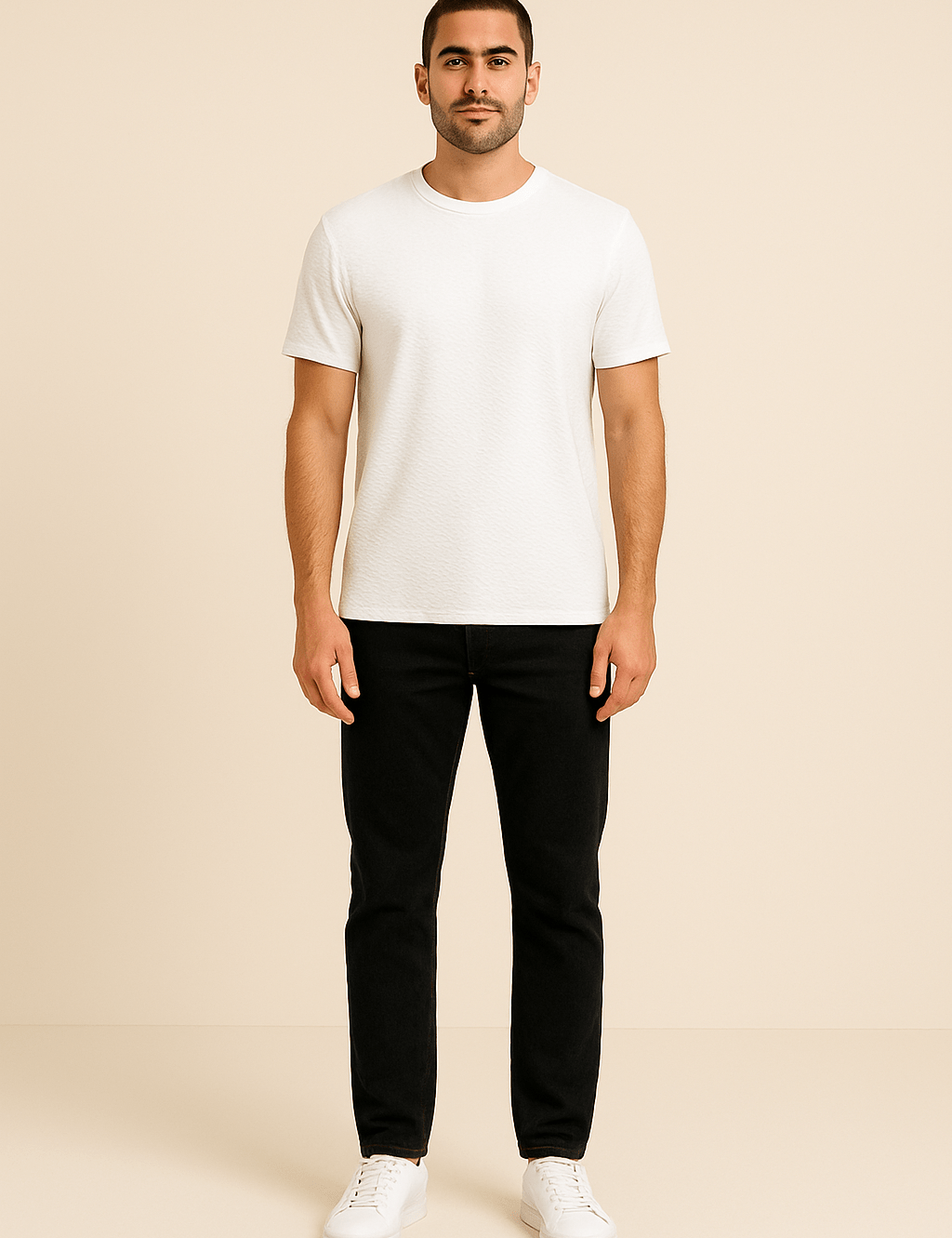 HERBERGER | Herren T-Shirt mit Waffelstruktur für Sommer und Übergangszeit