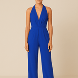 HERBERGER | Damen Jumpsuit ärmellos mit tiefem V-Ausschnitt und weitem Bein