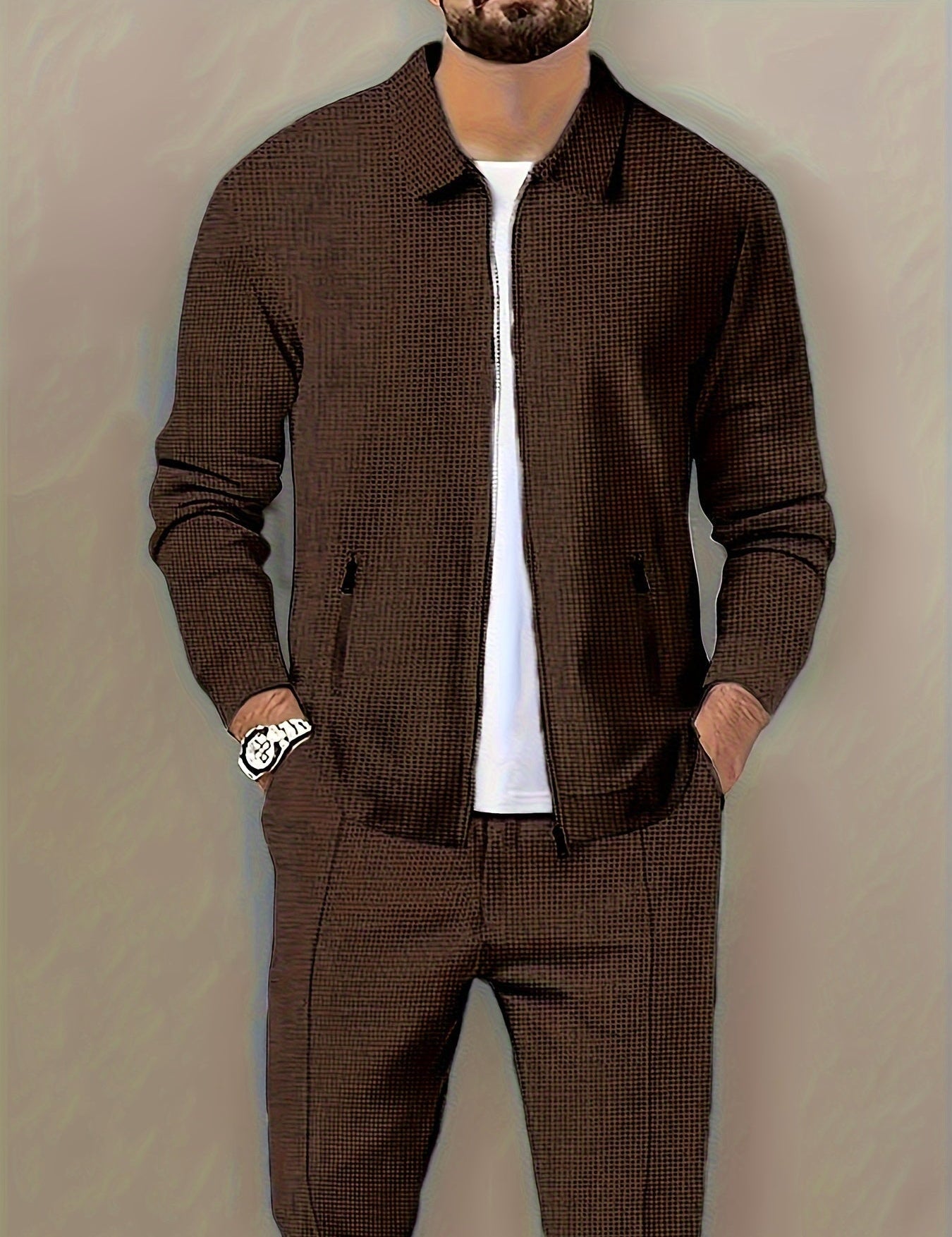 Marvin – Lässige Polyester Jacke Mit Reißverschluss