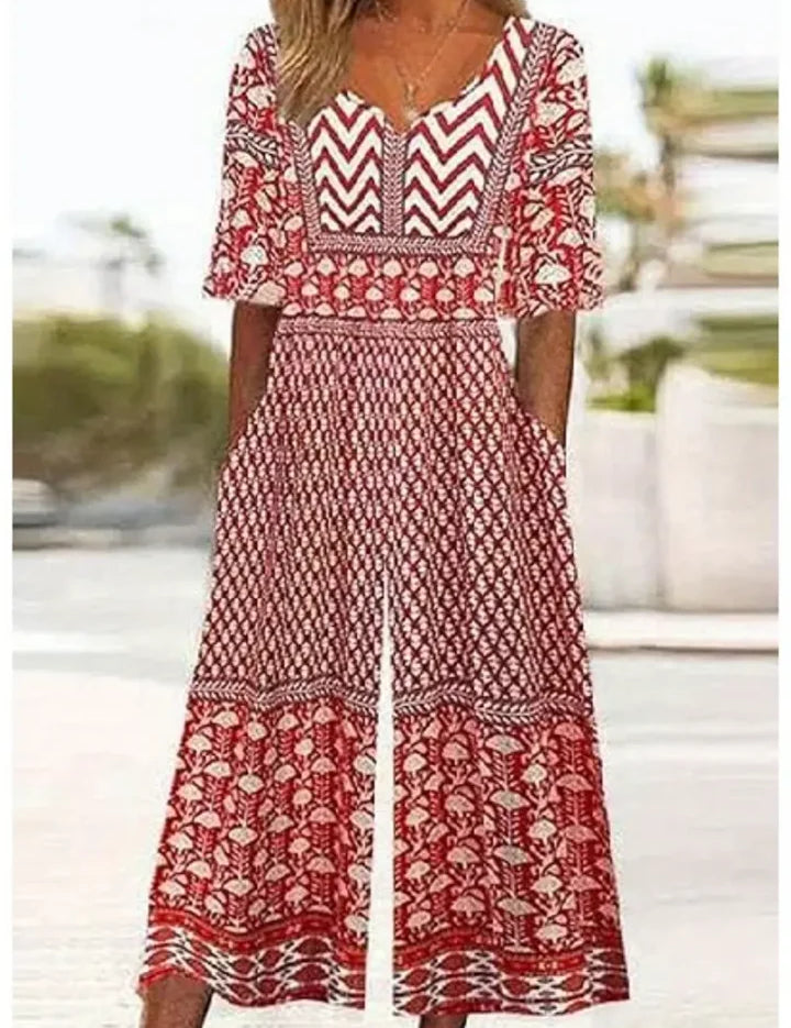 Nerina Vintage Jumpsuit Im Boho Stil Mit Blumen