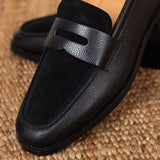 La Roche Penny Loafers aus Wildleder mit Kontrast