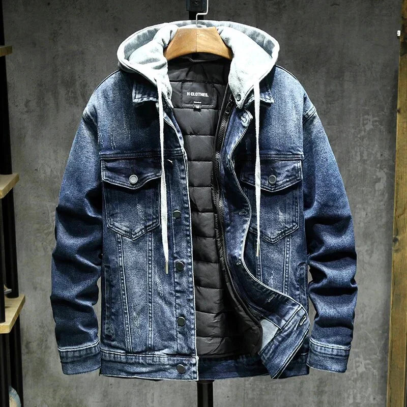 Isaac™  Gefütterte Jeansjacke mit Kapuze