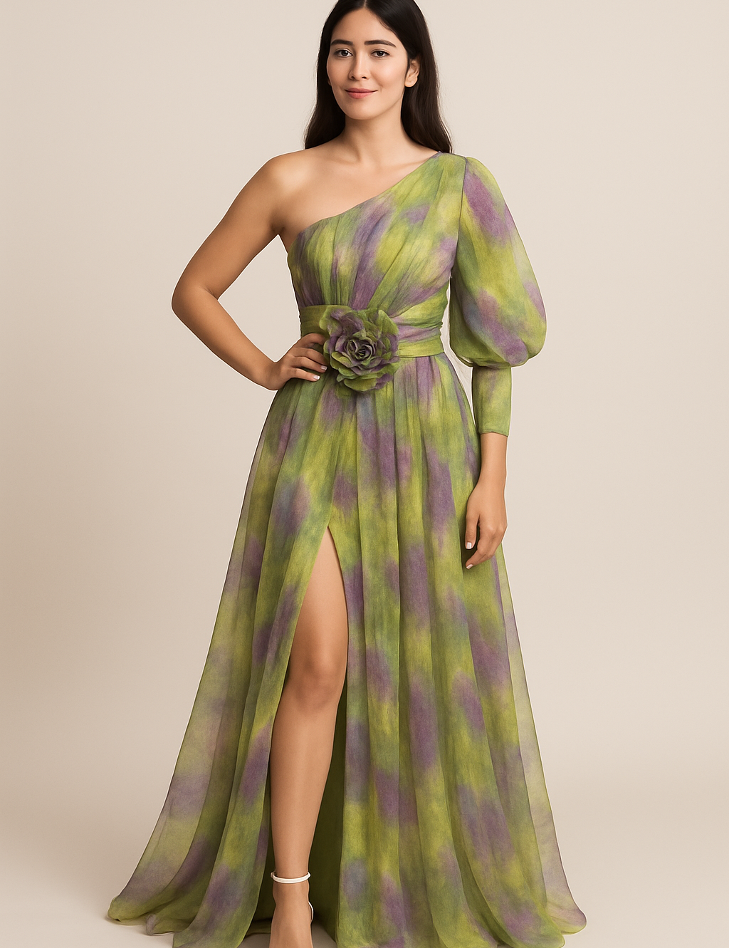 HERBERGER | luftig-leichtes Kleid mit One‑Shoulder‑Schnitt