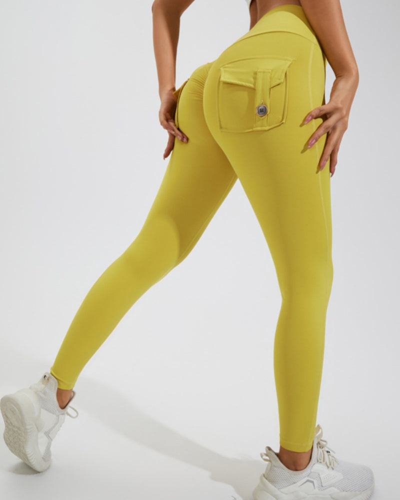 Fitness Leggings mit Cargo Taschen