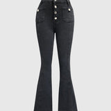 Damen Jeans mit Knopfleiste