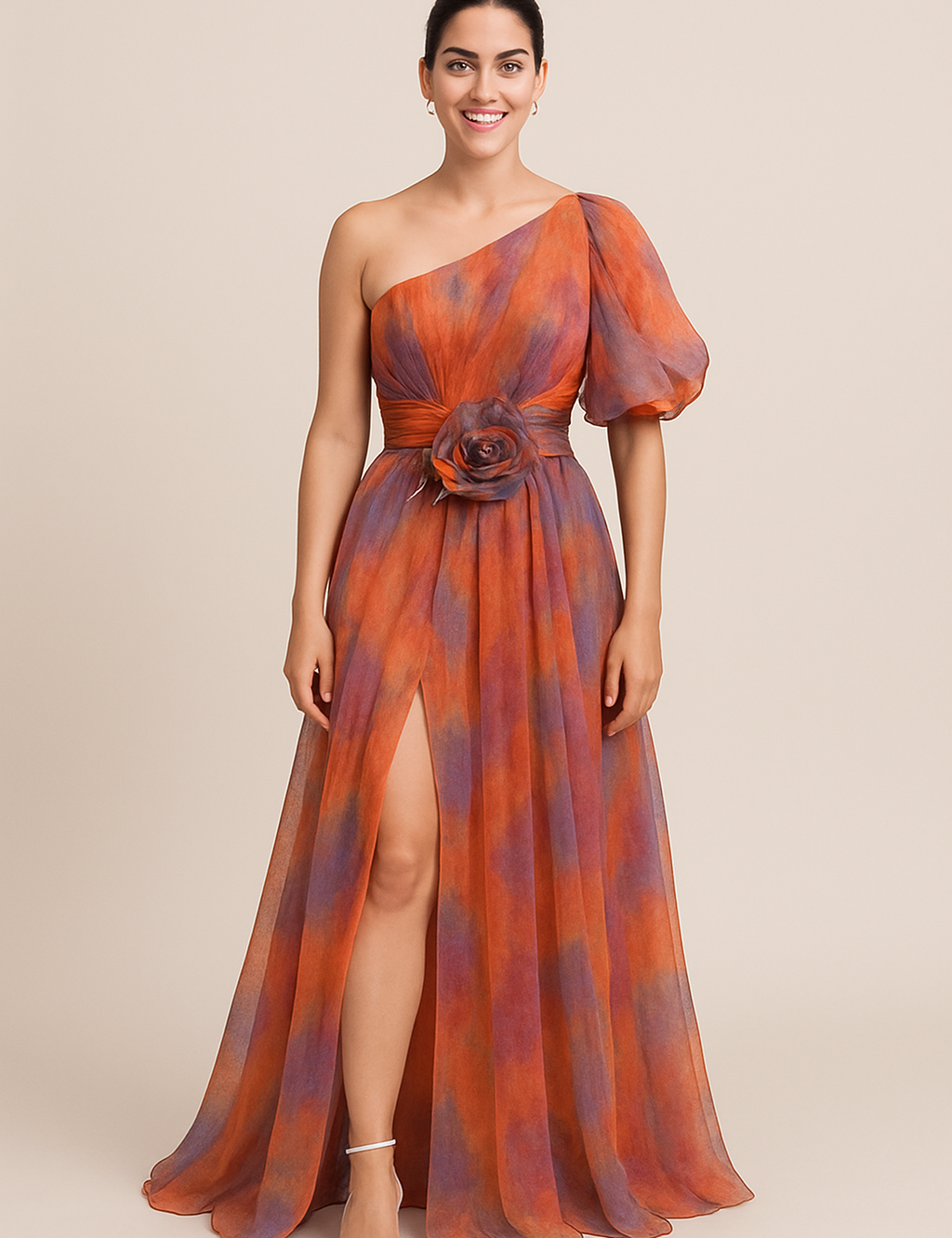 HERBERGER | luftig-leichtes Kleid mit One‑Shoulder‑Schnitt
