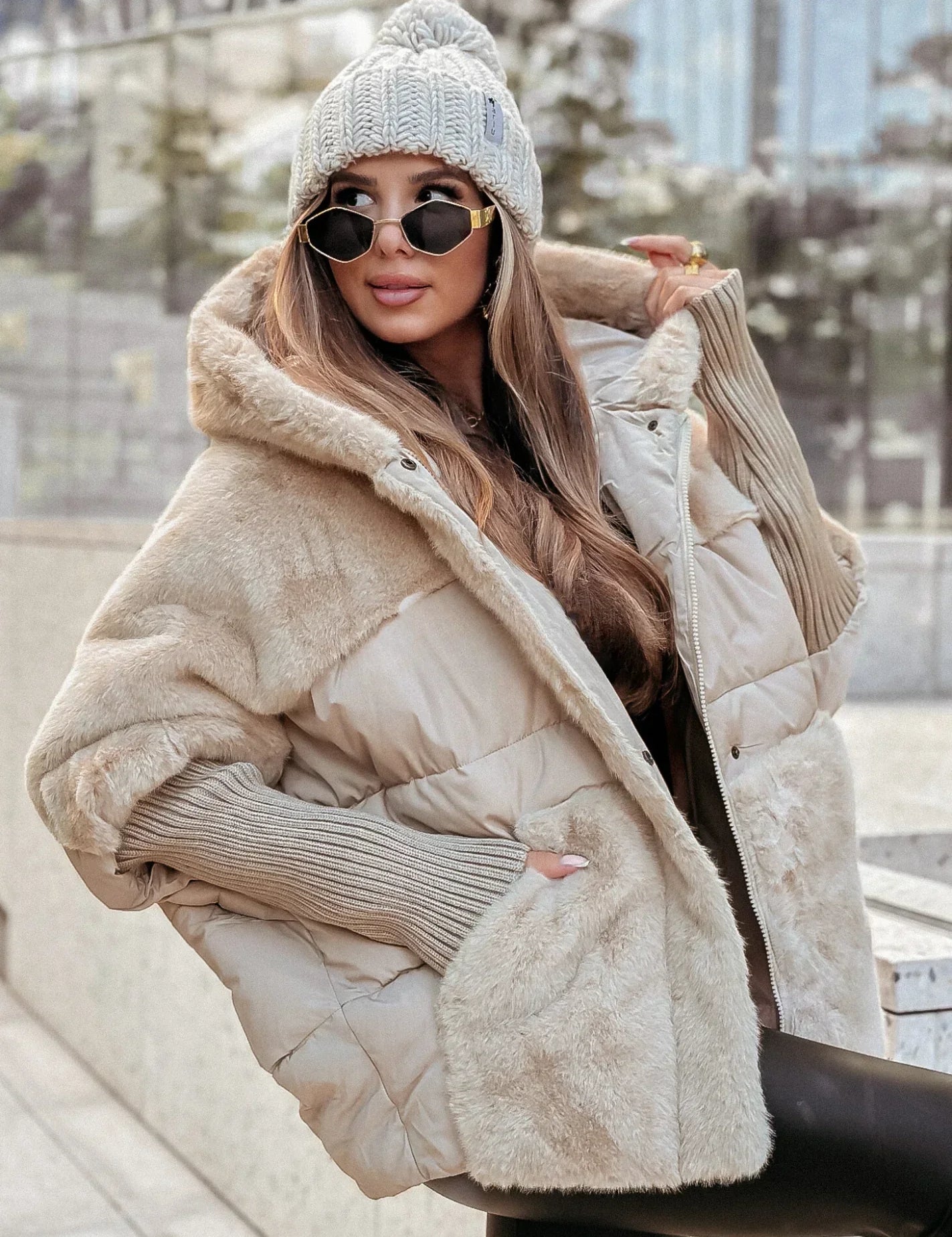 Feminine Daunenjacke