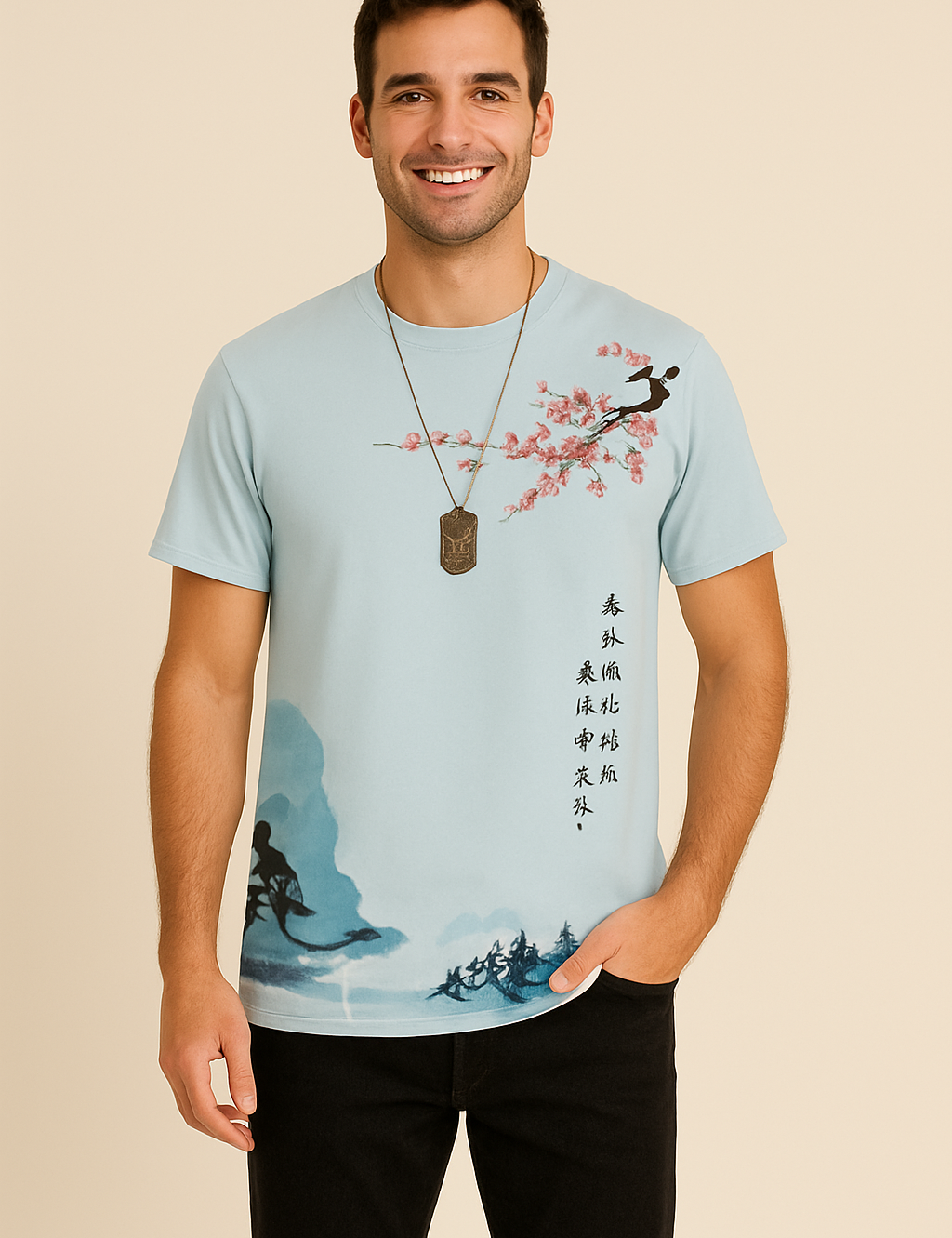 HERBERGER | Herren T-Shirt mit Blumenprint für Urlaub & Sommer