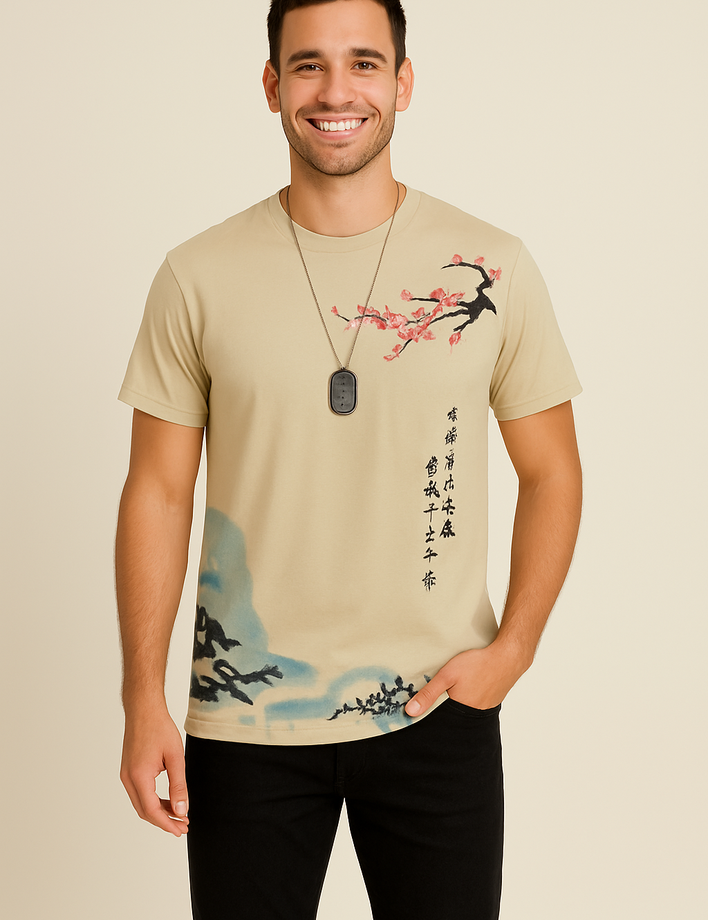 HERBERGER | Herren T-Shirt mit Blumenprint für Urlaub & Sommer