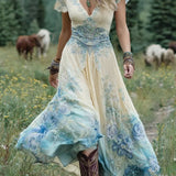 Marcina Elegantes Maxikleid Mit Floralen Farbtönen