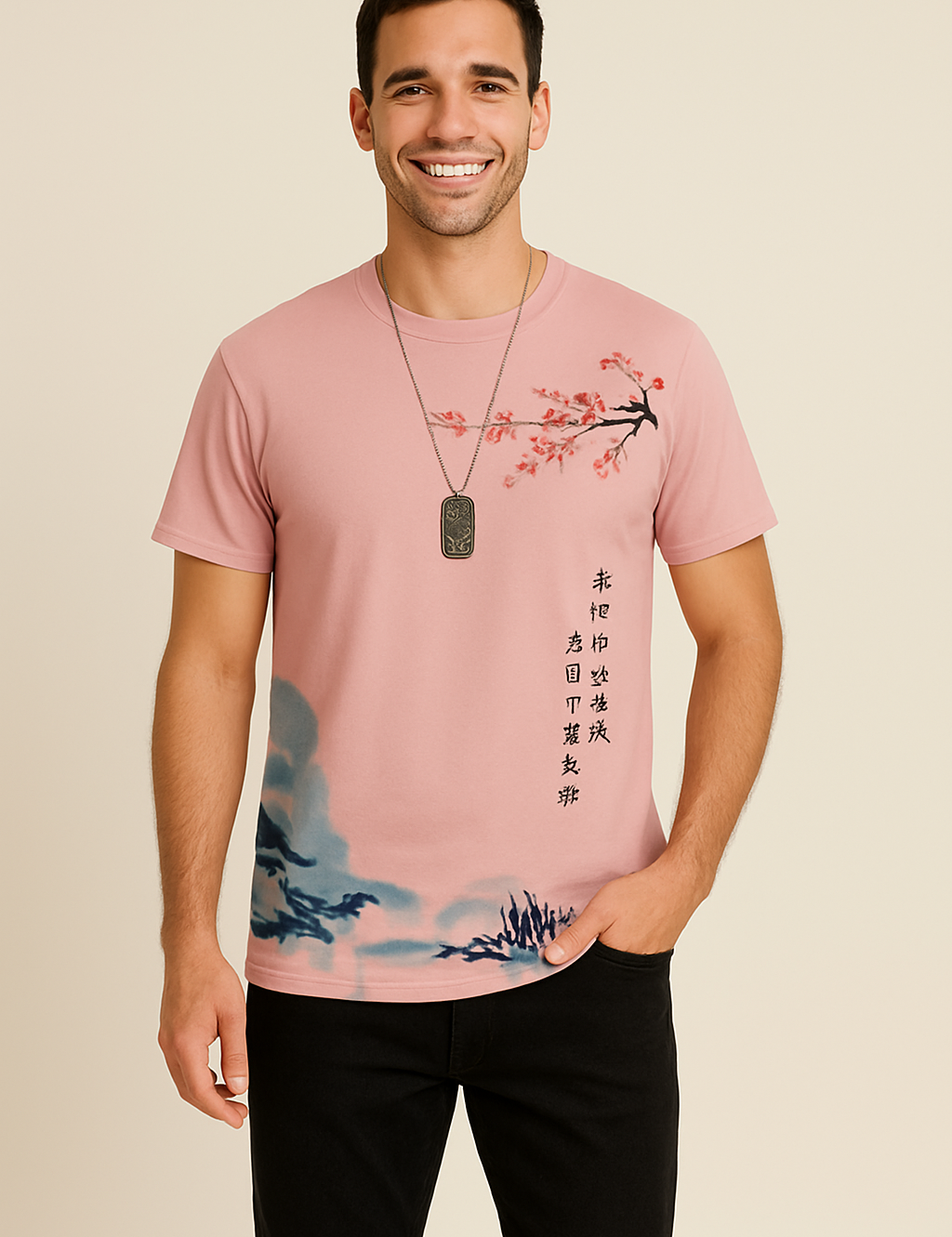 HERBERGER | Herren T-Shirt mit Blumenprint für Urlaub & Sommer