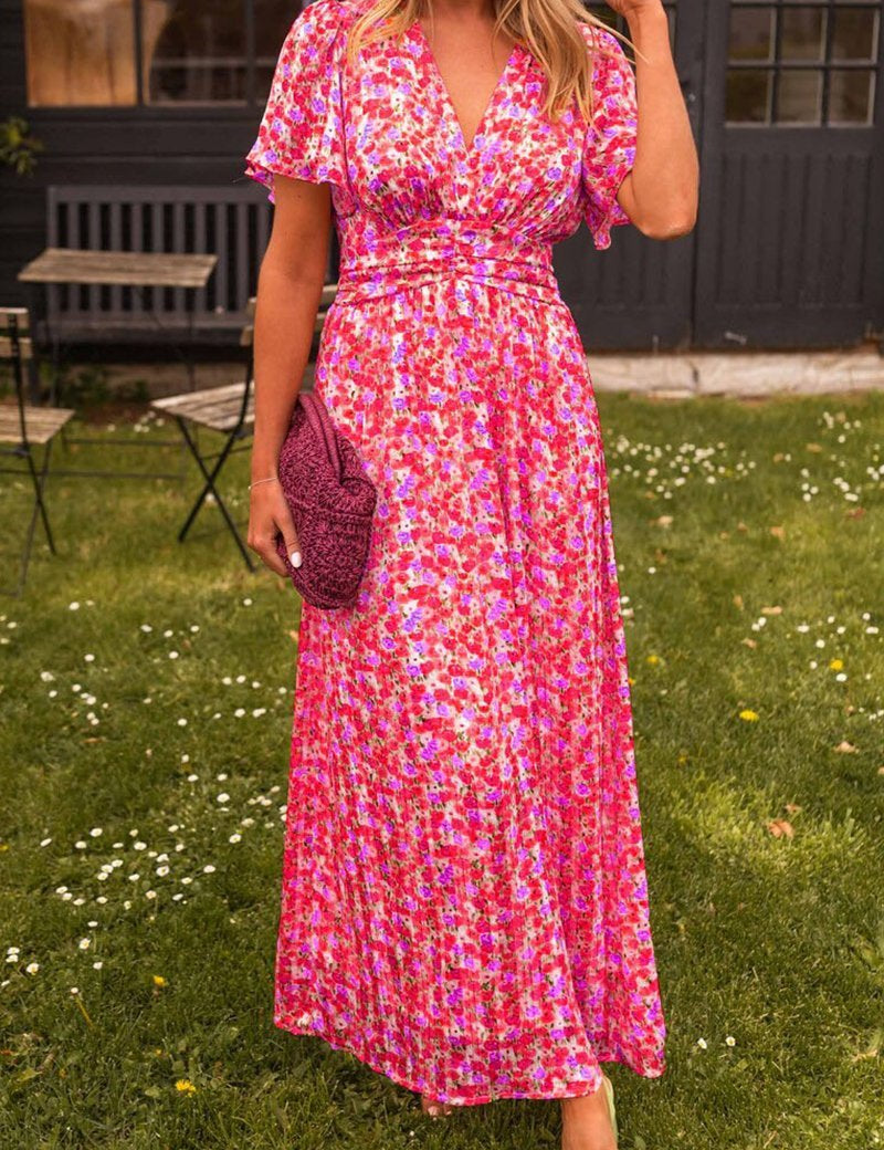 Ruth | Langes Kleid mit V-Ausschnitt