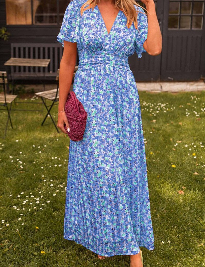 Ruth | Langes Kleid mit V-Ausschnitt