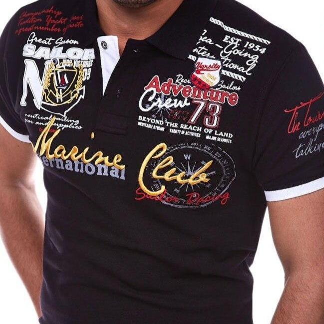 Schriftstil Herren Polo-Shirt