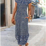 Königsblau Blütenkleid