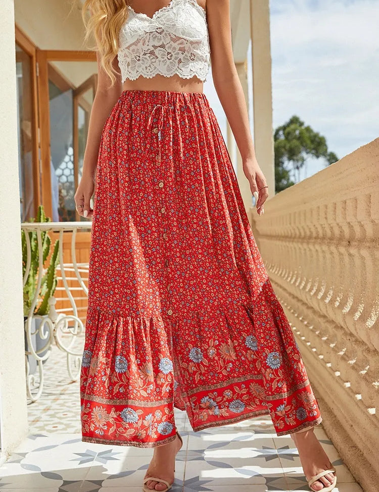 Blumenzug Damen Rock