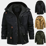 Fleece-Kapuzen-Bomberjacke